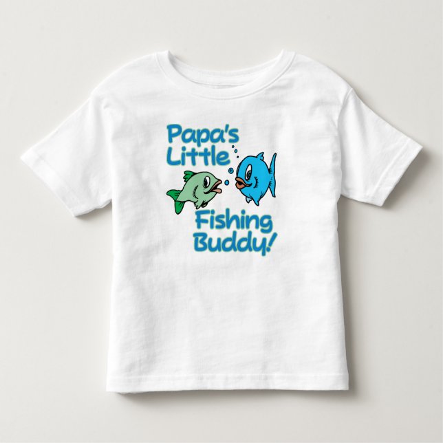 T-SHIRTS O PEQUENO AMIGO DE PESCA DO PAPA! (Frente)