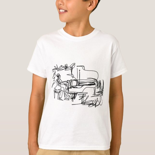 T-shirts O pianista - tema do piano (Frente)