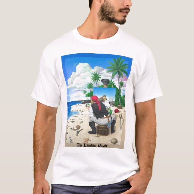 T-shirts O pirata da pintura (Frente)