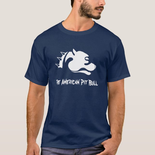 T-shirts O pitbull americano - branco (Frente)