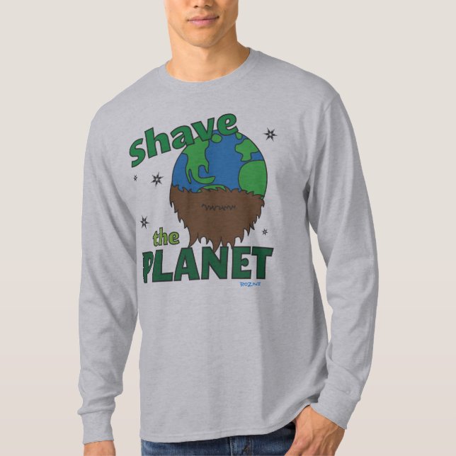 T-shirts O Planeta Sofre (Salve) O Dia da Terra com o hipst (Frente)