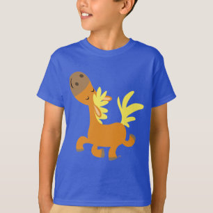 T-shirts O pônei feliz dos desenhos animados caçoa o