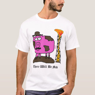 T-shirts o porco, lá será lama