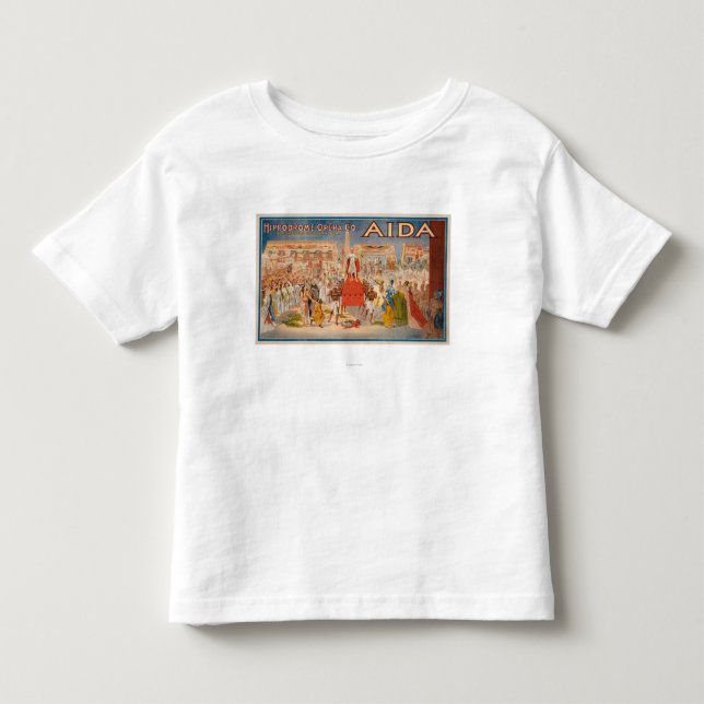 T-shirts O poster teatral de Aida do espetáculo (Frente)