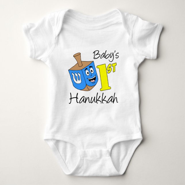 T-shirts O primeiro Hanukkah do bebê (Frente)
