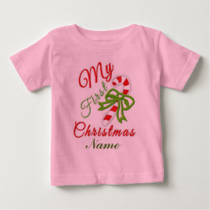 T-shirts "O Primeiro Natal do Bebê" TUTU BODYSUIT