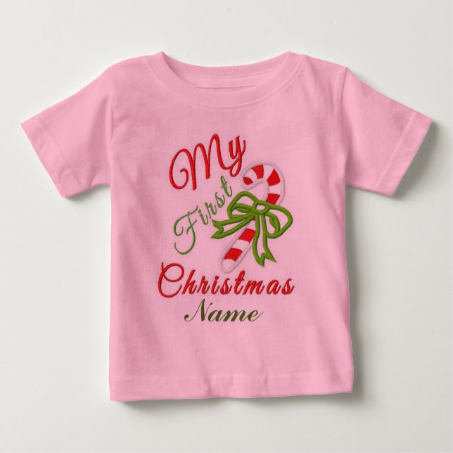 T-shirts "O Primeiro Natal do Bebê" TUTU BODYSUIT (Frente)