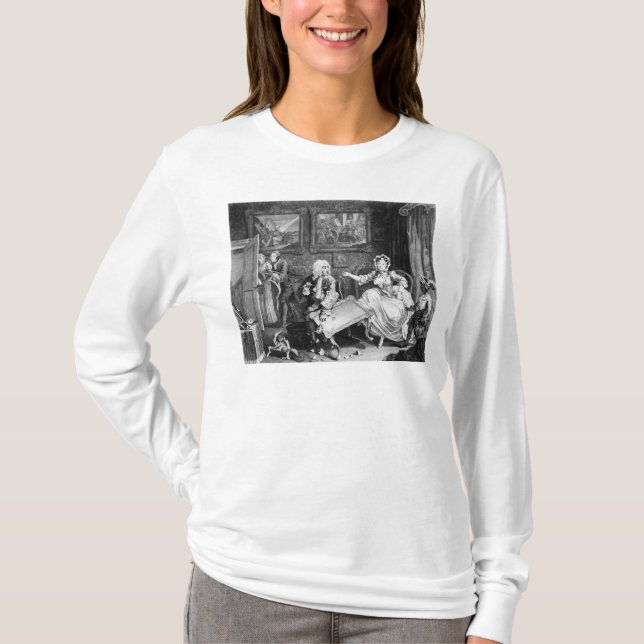 T-shirts O progresso de uma prostituta, placa II, (Frente)