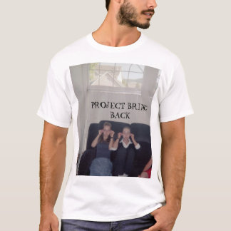 T-shirts O projeto traz para trás