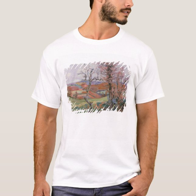 T-shirts O Puy Barion em Crozant, Brittany (óleo em canvas (Frente)