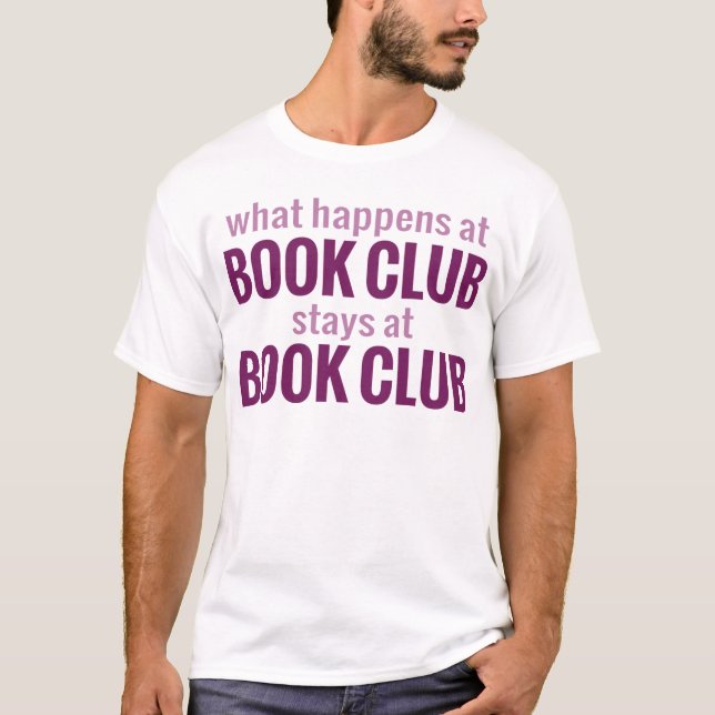 T-shirts O que acontece em estadas do clube de leitura no (Frente)