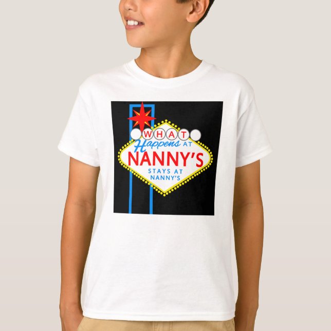 T-shirts O que acontece na Nanny's Stays na Nanny's (Frente)