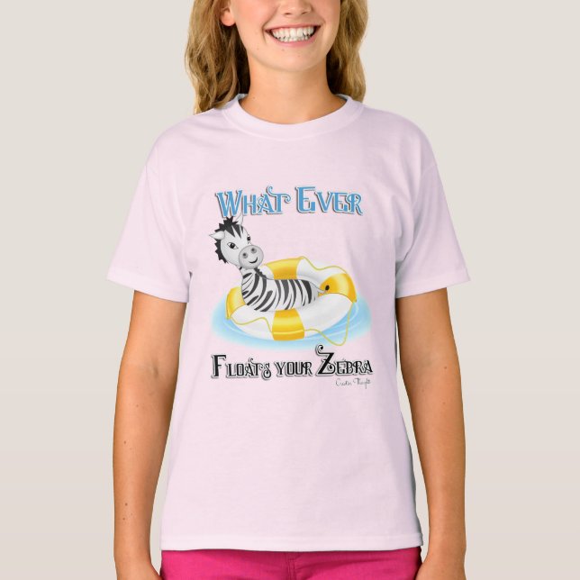T-shirts O que flutuar no seu zebra 4 (Frente)