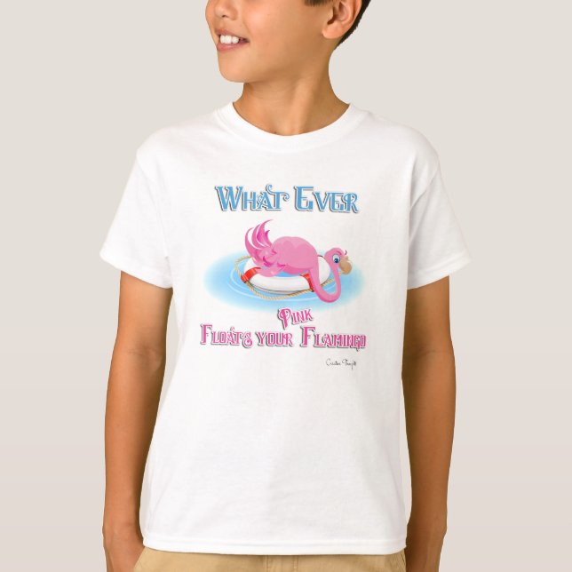 T-shirts O Que Flutuar Seu Flamingo Rosa (Frente)