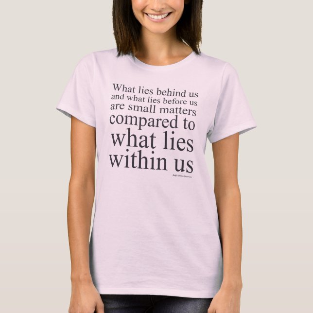 T-shirts O que se encontra dentro de nós (Frente)