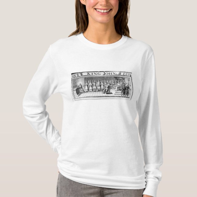 T-shirts O rei John rende sua coroa (Frente)