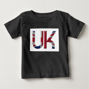 T-shirts O Reino Unido Jack British Flag Typoographic Elega