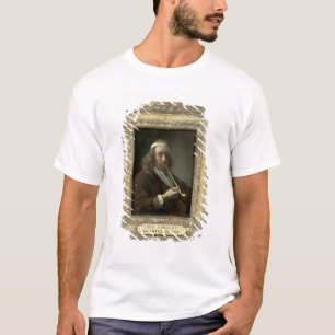 T-shirts O retrato de um homem, disse ser o artista