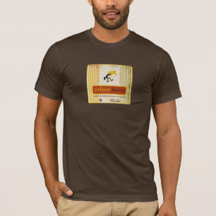 T-shirts O roupa americano Brown dos homens amarelos do