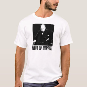 T-shirts O senhor Winston Churchill diz o Hippie acima