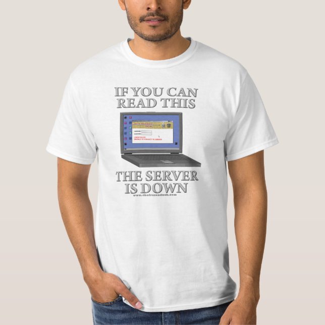 T-shirts O servidor está para baixo (Frente)