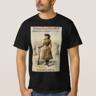 T-shirts O Show do Oeste Selvagem de Buffalo Bill com Annie