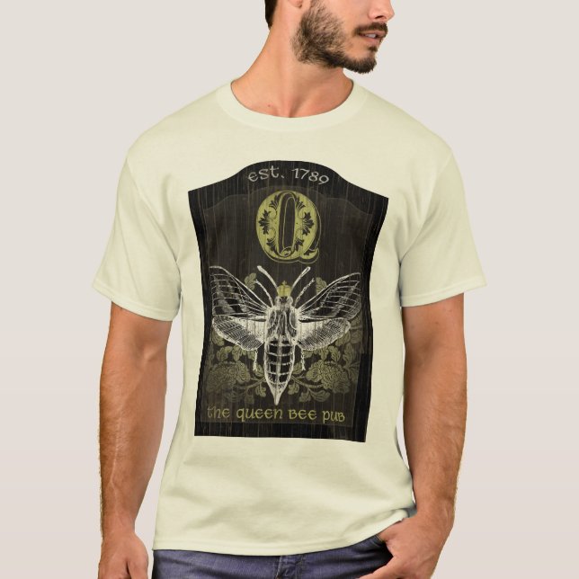 T-shirts O sinal do bar da abelha de rainha (Frente)