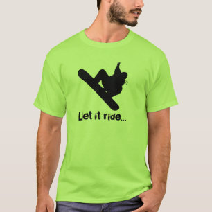 T-shirts o snowboarder, deixou-o montar…