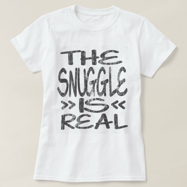 T-shirts O Snuggle é DS real (Frente do Design)
