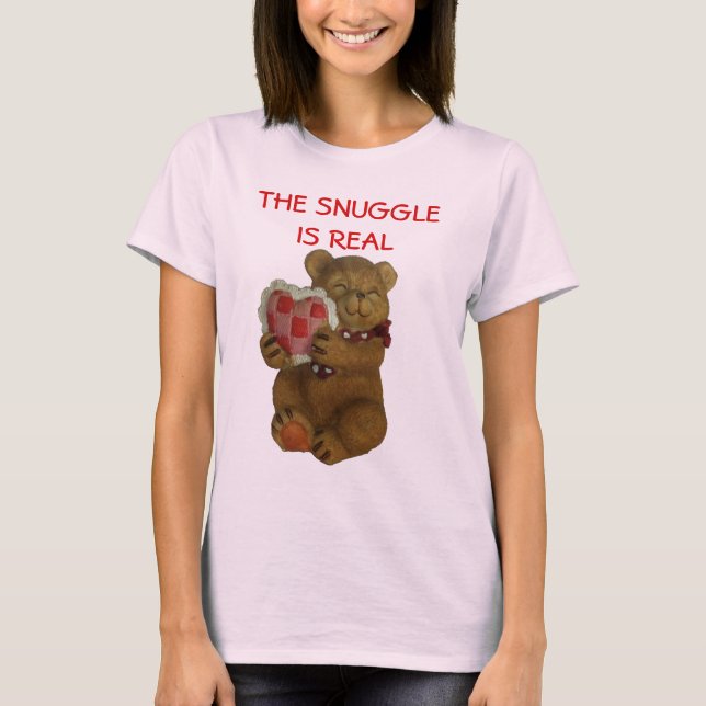 T-shirts O Snuggle é urso de ursinho real (Frente)