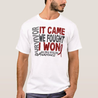 T-shirts O sobrevivente que do mieloma múltiplo veio nós