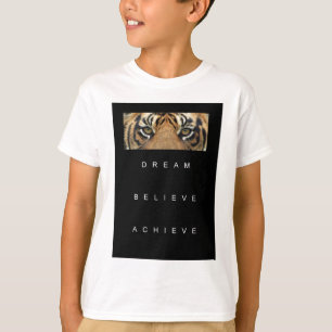 T-shirts o sonho acredita consegue citações inspiradores