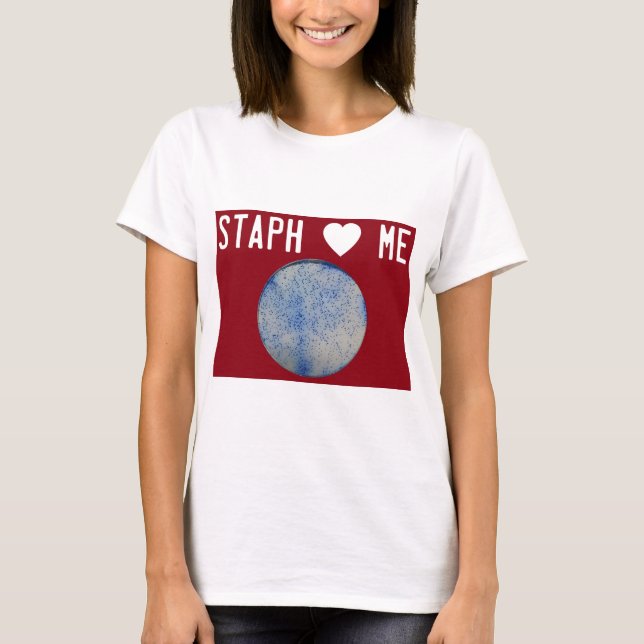 T-shirts O Staph ama-me vermelho (Frente)