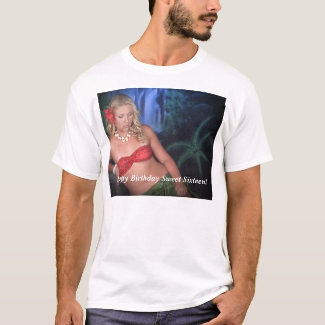 T-shirts O surf do verão, Weigand, C896-t, Birthda feliz… (Frente)