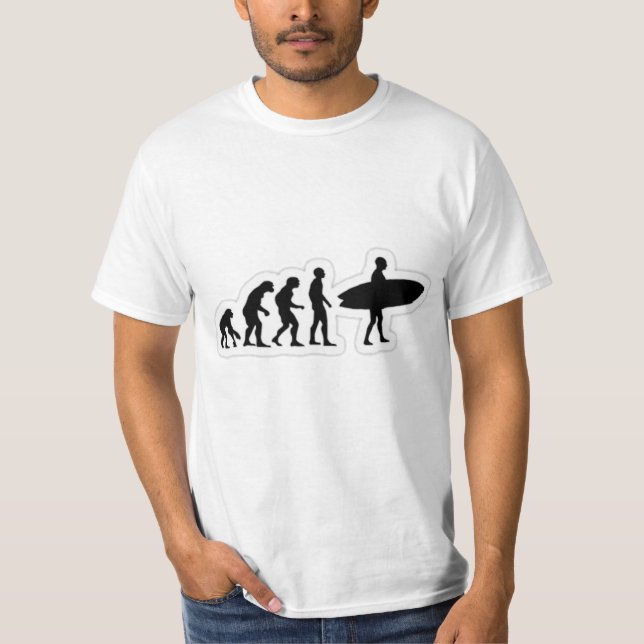 T-shirts O surfista evolucionário (Frente)