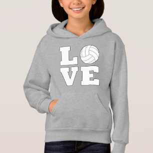 T-shirts O Sweathshirt da menina do amor do voleibol
