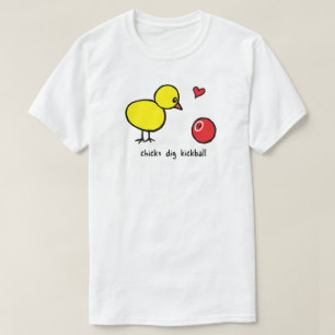 T-shirts O T básico dos homens - escavação Kickball dos