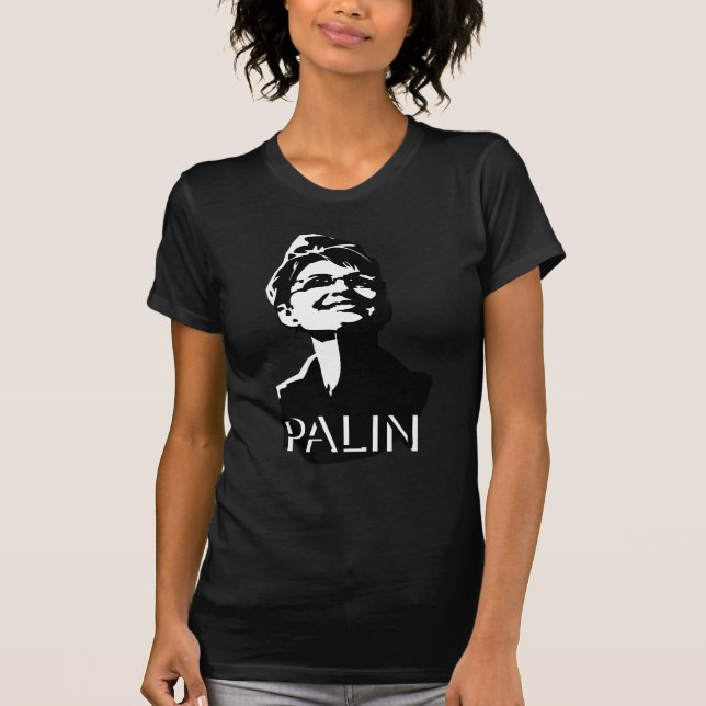 T-shirts O T das mulheres escuras de Palin (Frente)
