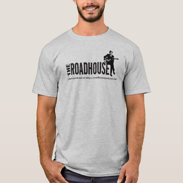 T-shirts O T do cinza do Roadhouse (Frente)