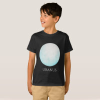 O T do miúdo da aguarela do planeta de Uranus
