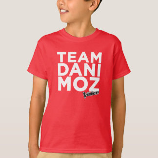 T-shirts O T do miúdo de Dani Moz da equipe - vermelho