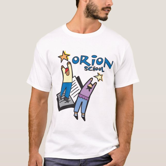 T-shirts O T dos homens da escola de Orion (Frente)
