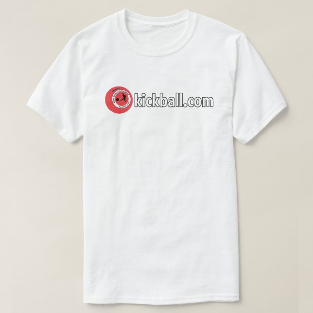 T-shirts O T dos homens - Kickball.com Wordmark (Frente do Design)