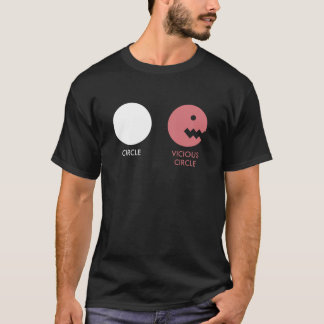 T-shirts O T escuro dos homens do círculo vicioso