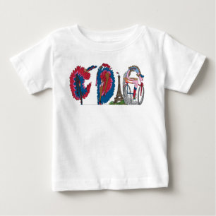 T-shirts O T   PARIS do bebê, franco (CDG)