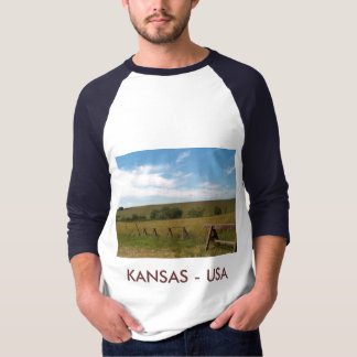 T-shirts O t-shirt/Kansas do homem