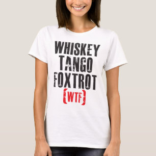 T-shirts O tango do uísque Foxtrot - WTF - preto