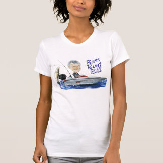 T-shirts O tanque das mulheres baixas de Bill do barco