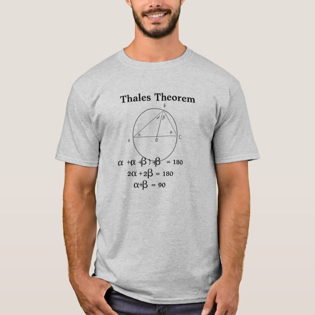 T-shirts O teorema de Thales (Frente)