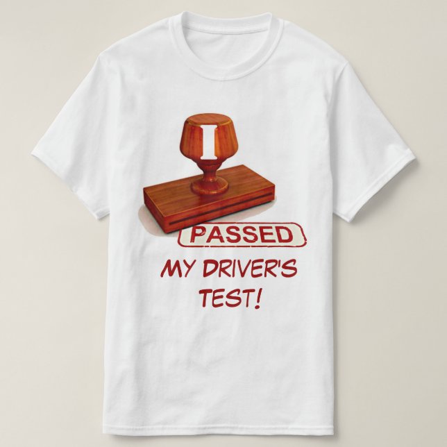 T-shirts O Testl do motorista (Frente do Design)